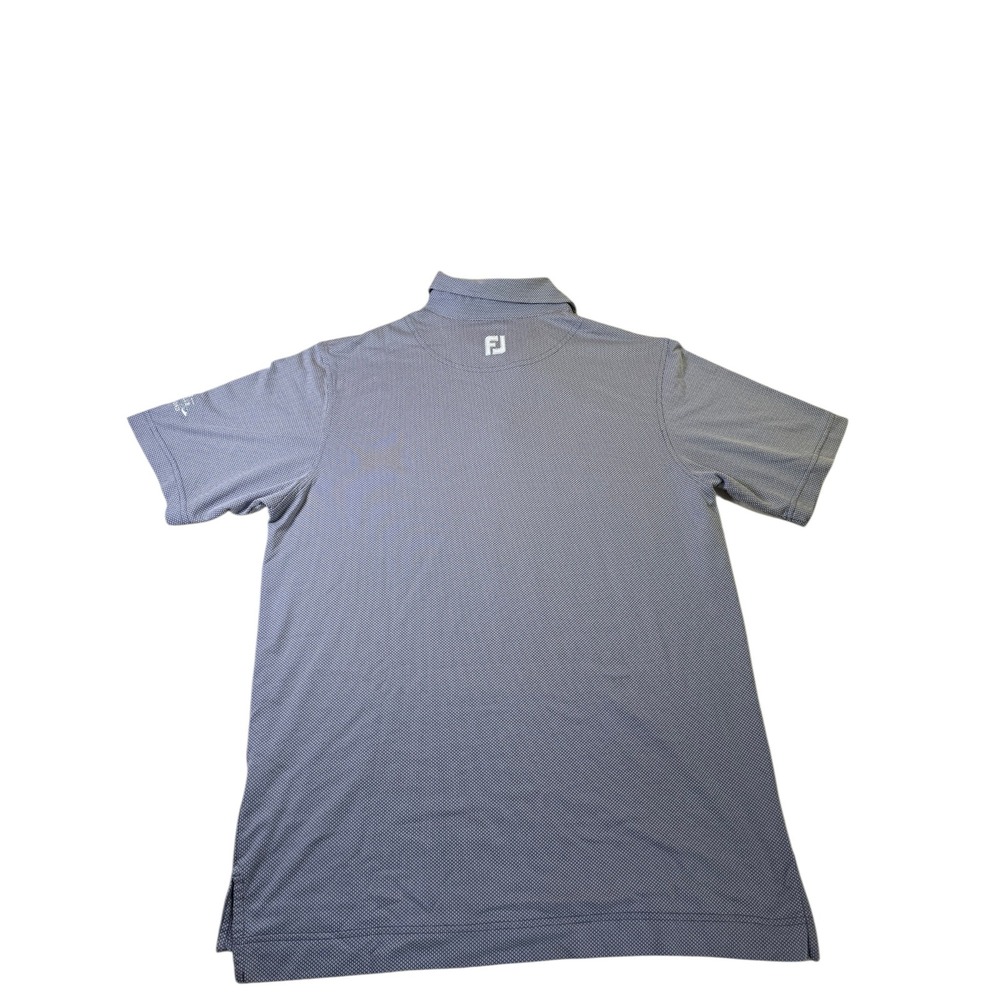 FootJoy Golf Polo Mens Medium Blue Geometric Print The Golf Club of Edmond FJ - Picture 7 of 8